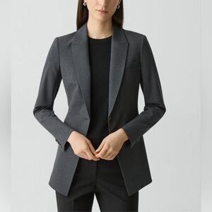 Banana Republic Classic One Button Tailored Fitted Blazer Suit Jacket Womens